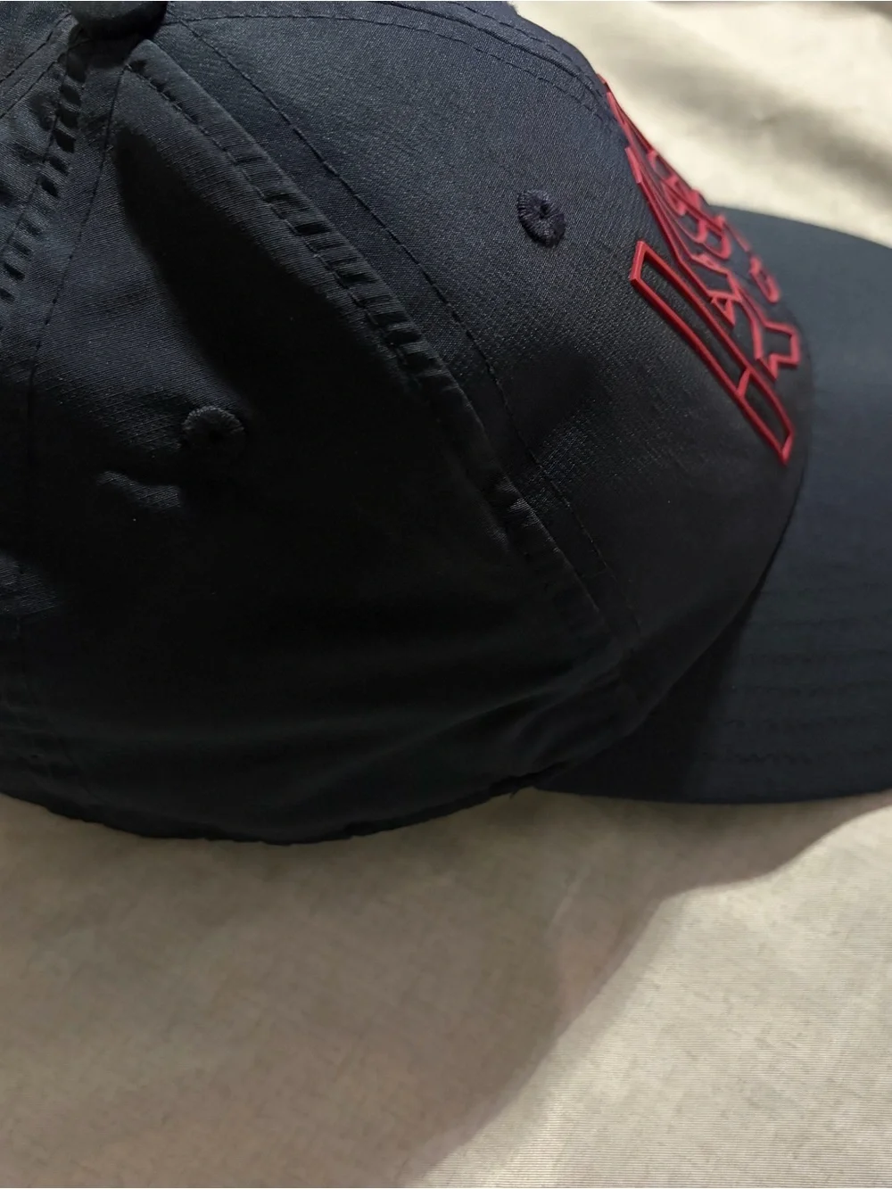 Michael Kors Navy Baseball Cap with Red Logo